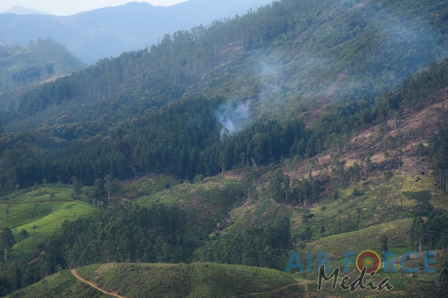 SLAF Assist in Dousing Fire in Singhamale Forest Reserve